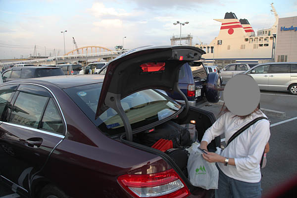 乗船前の荷物まとめ