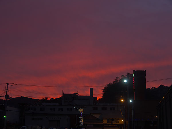 不気味な夕焼け