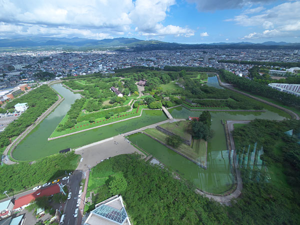 五稜郭タワーから見下ろす五稜郭