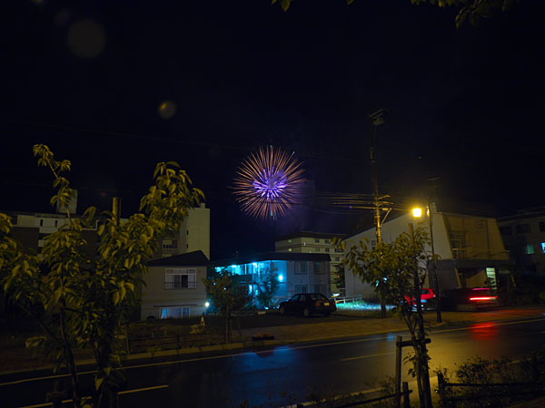 突然の花火