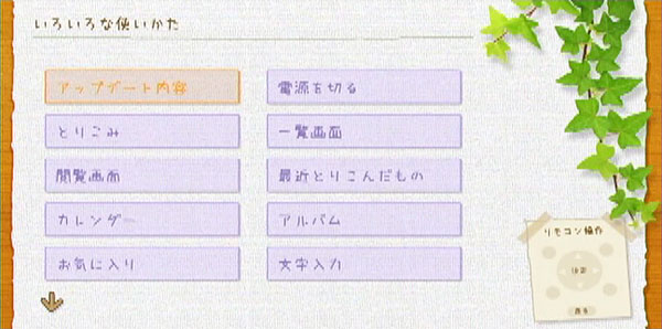 画面:使用法の表示