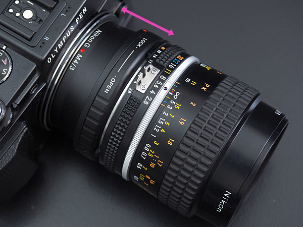 Canon-NikonF用マウントアダプタの厚み